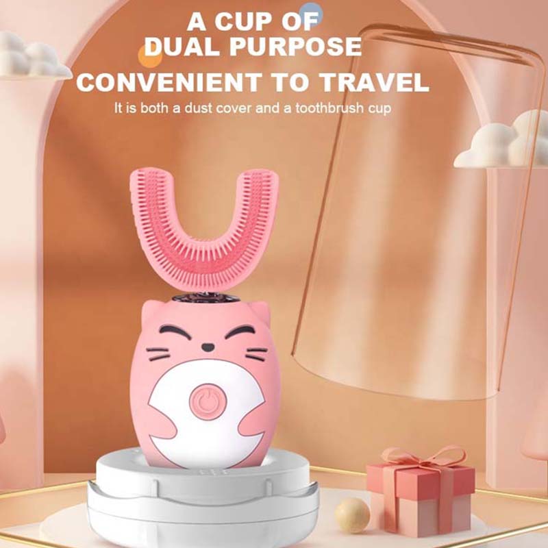 Electric Child Toothbrush Silicone Children's 360 Degrees Automatic USB Rechargeable Smart Kids Toothbrush U Shape