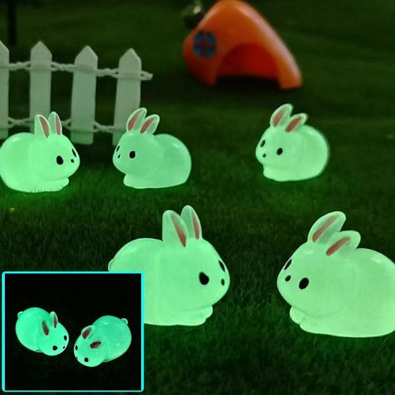 Landscape Micro Noctilucent Rabbit Decoration Accessories Desktop Dolls Toy