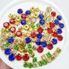 1440pcs Glass Flatback Round Rhinestones with Nickel-Free Metal Base Eco-Friendly Sew-On Stones for Shoes Garments Bags & Hats