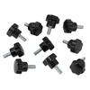 10pcs M5*16 Plastic Star Type Head Knob Handle Bolt Machine Tool Accessories Set Black