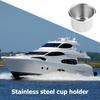 Stainless Steel 68mm Hole Cup Holder 55mm Height RV Camper Marine Boat Vehicle Drinking Holder for Car Truck Limo Modification