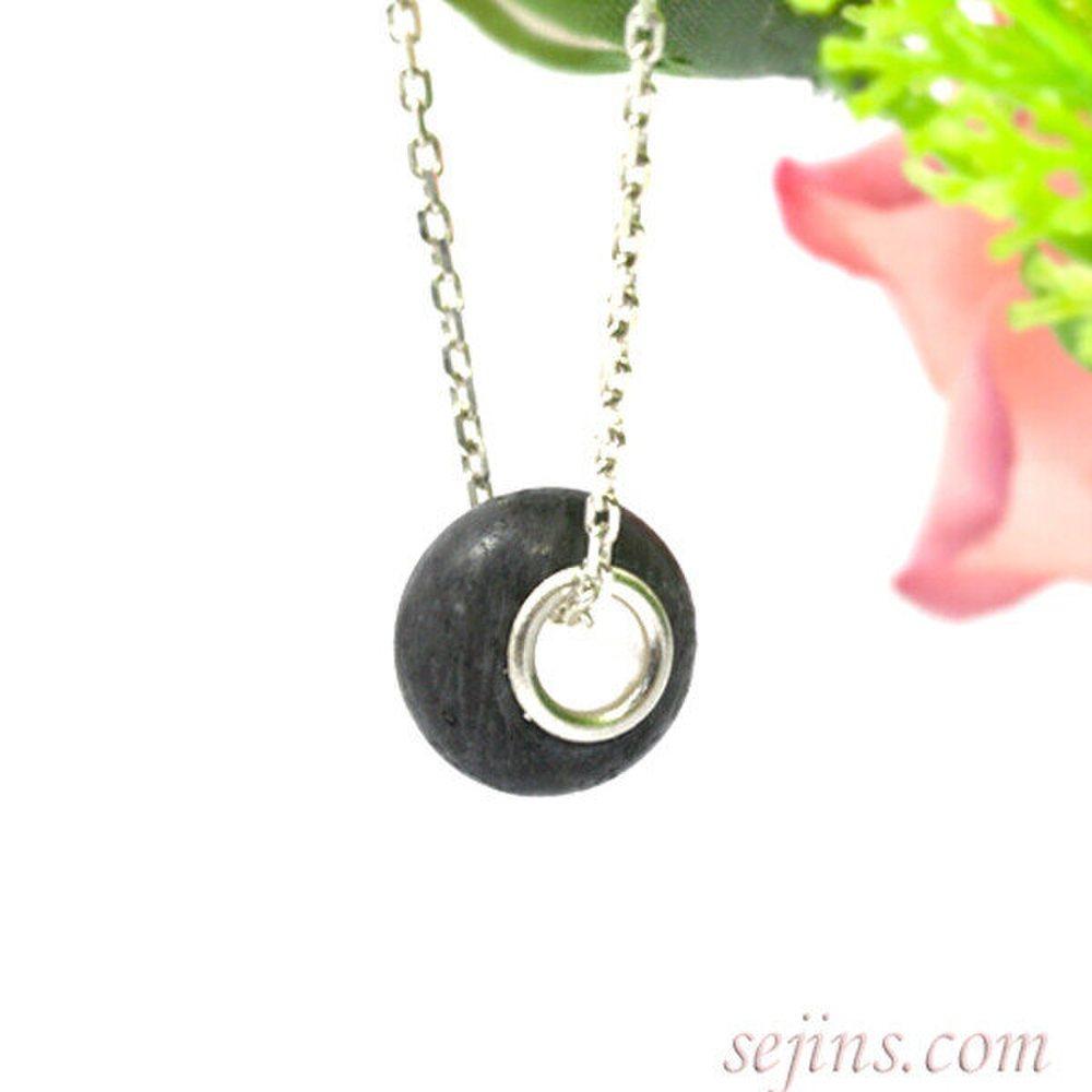 Natural Labradorite Big Hole Gemstone Necklace 24Qz-063