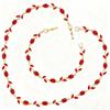 Light Luxury AAAAA Zircon Bracelet & Necklace Women's Exquisite Tulip Plant Design Jewelry Set