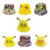 Cartoon Outdoor Pikachu Fisherman Sunshade Matching Hat Net Hat Adult Children