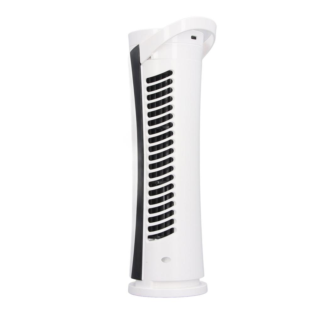 Tower Fan 90 Degree Oscillating Fan with 2 Speeds Light Standing Bladeless Fan 34dB Quiet USB 2.0 for Indoors Bedroom