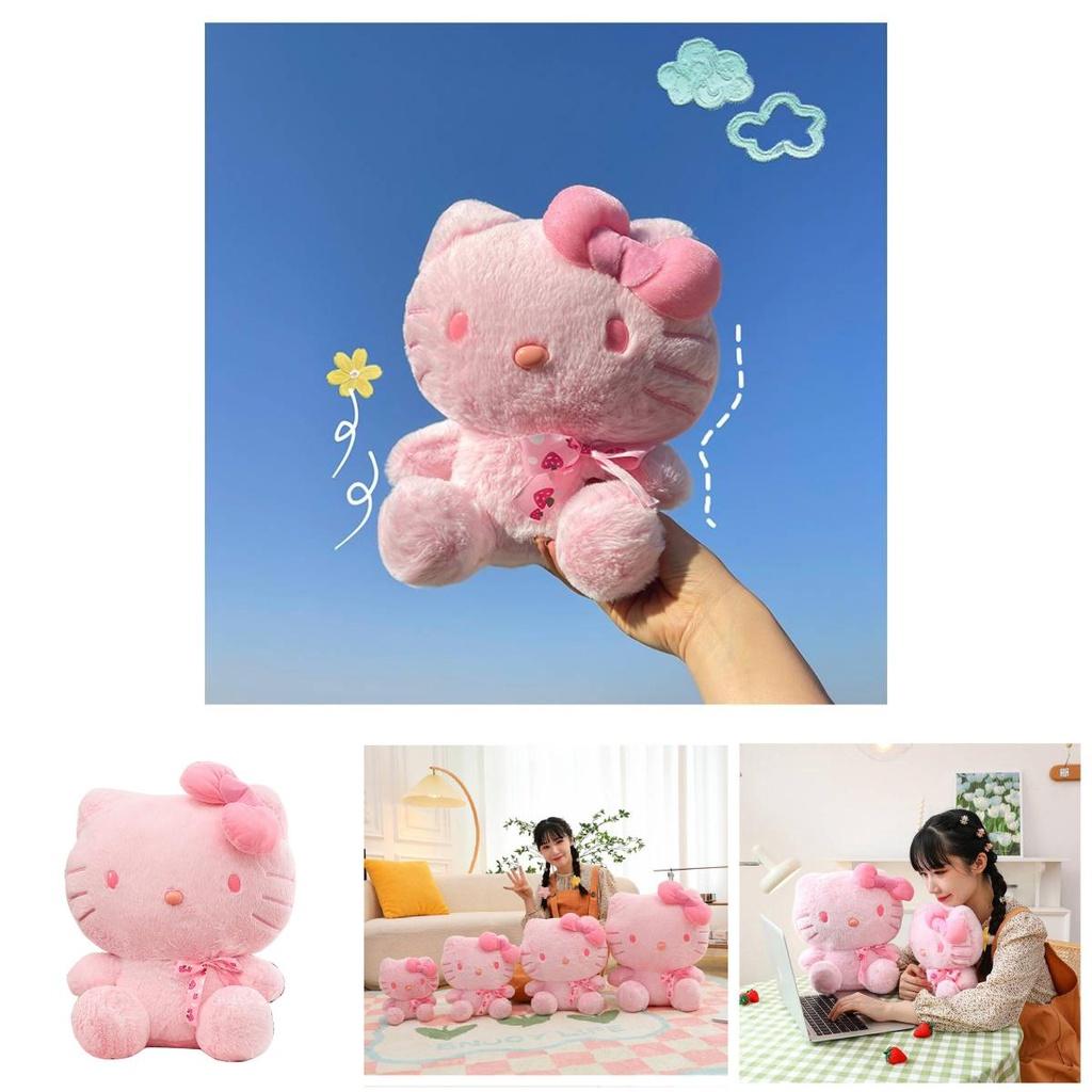 Super Soft Plush Pink Kitty Stuffed Animal Toy For Kids Perfect Birthday Gift