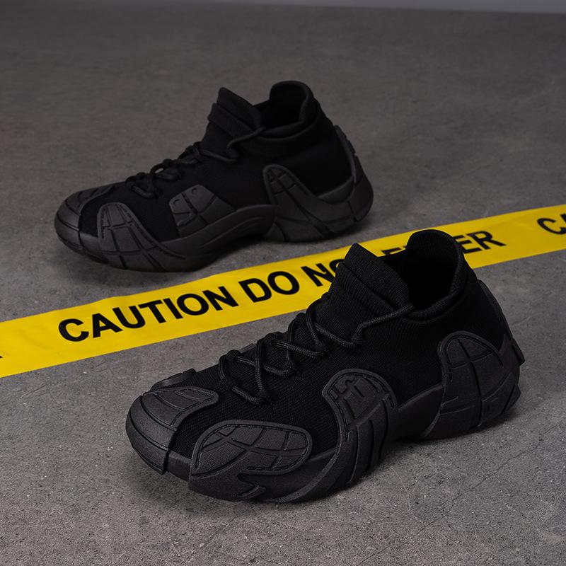 Men's shoes dad shoes flying woven mesh trendy casual shoes summer new platform sneakers breathable octopus men's shoes