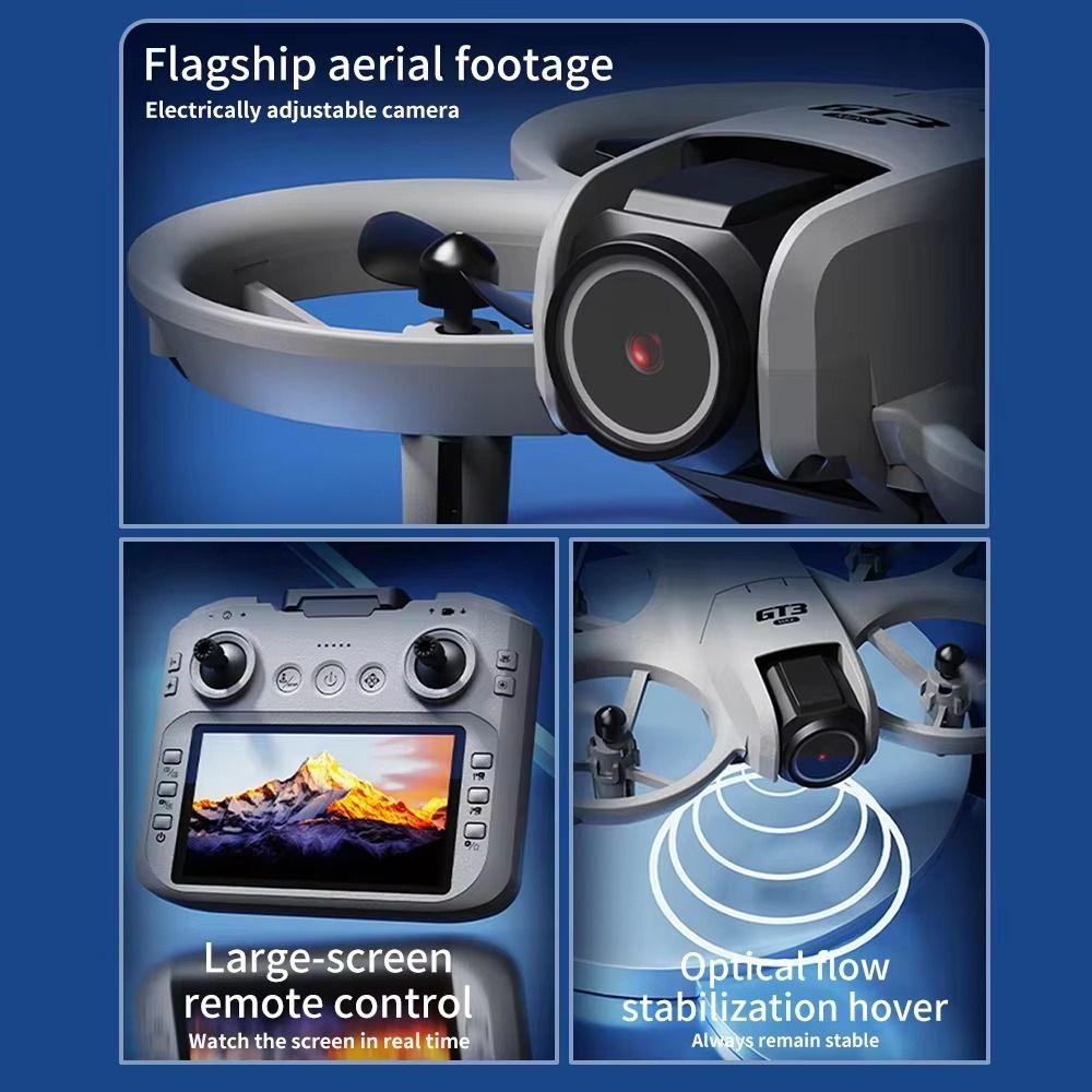 360° Flip 4K HD aircraft 180° Camera Dual Cameras aircraft GT3 GPS aircraft  Outdoor Photography