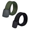 Men Nylon Belt Solid Color Holeless Design Waistband Adjustable Length None Metal Buckle Jeans Belt Costume Accessories