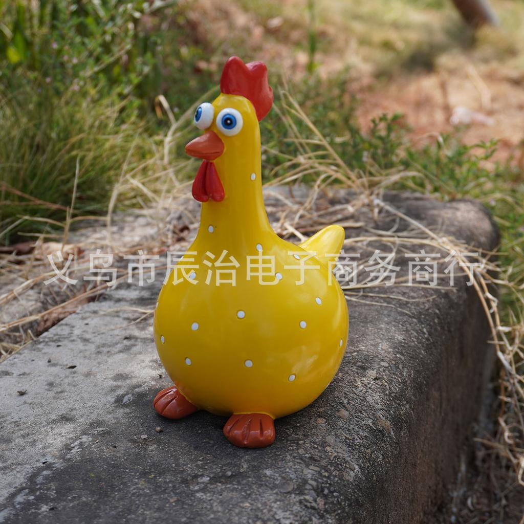 New Funny Garden Chicken Resin Handicraft Ornaments Are Suitable for Garden Decoration and Courtyard Atmosphere Layout