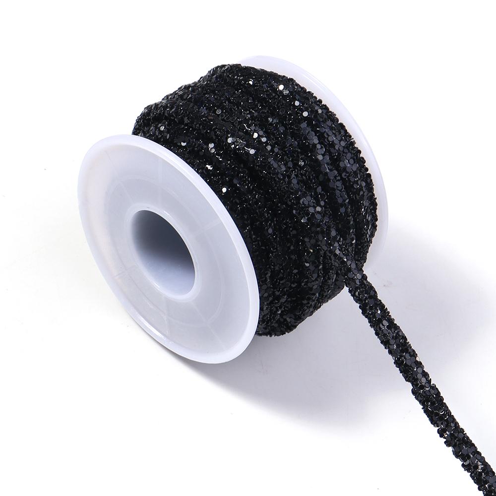 5yards/lot Rhinestone Tube Cord Rope Rhinestones Sequins Trimmings PVC Rope For Wedding Party DIY Clothing Shoes Headwear Decor