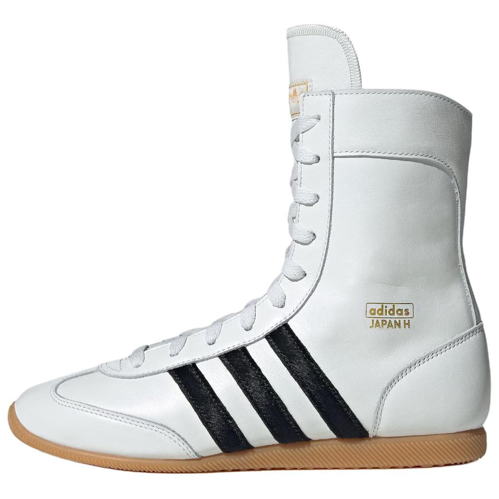 Adidas Originals Japan Wrestling Boots Comfortable Versatile High-Top Lifestyle Casual Shoes Women Boots White Black JQ9675