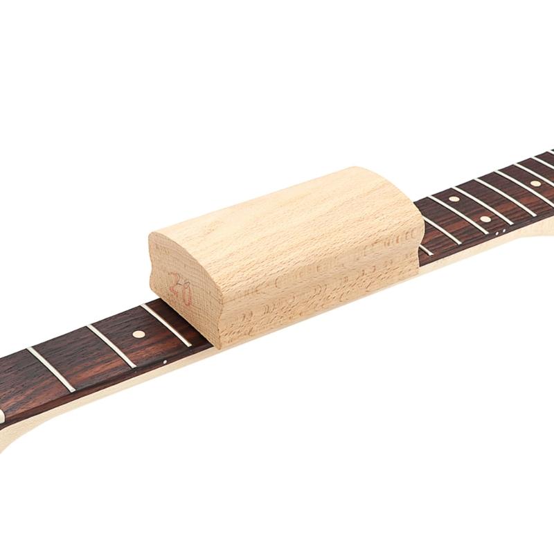 Bass Guitar Fretboard Sanding Block Guitar Fret Leveling Fingerboard Block Luthier Tool Wood Polished Sanding Block