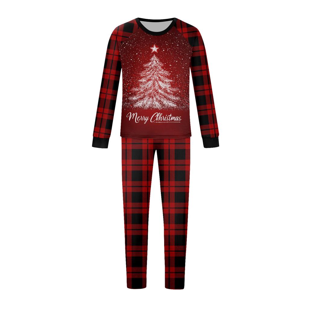 Druck Niedliches Familien-Set Pyjamas, Hauskleidung, Familien-Set Langarm-Oberteil Hosen-Set