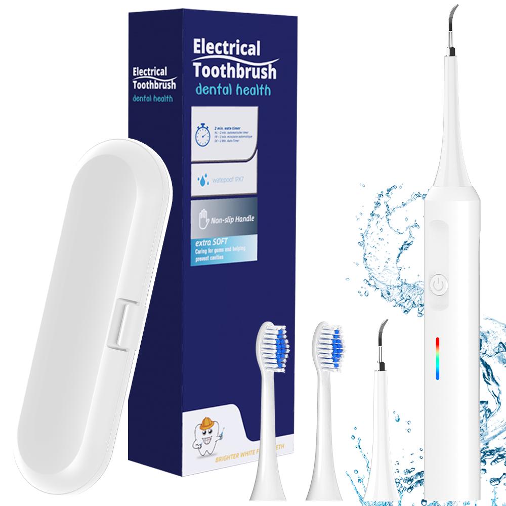 Rechargeable Electric Tartar Remover and Electric Toothbrush Set - 3 Modes & Timer, Compatible with Philips Sonicare Brush Head
