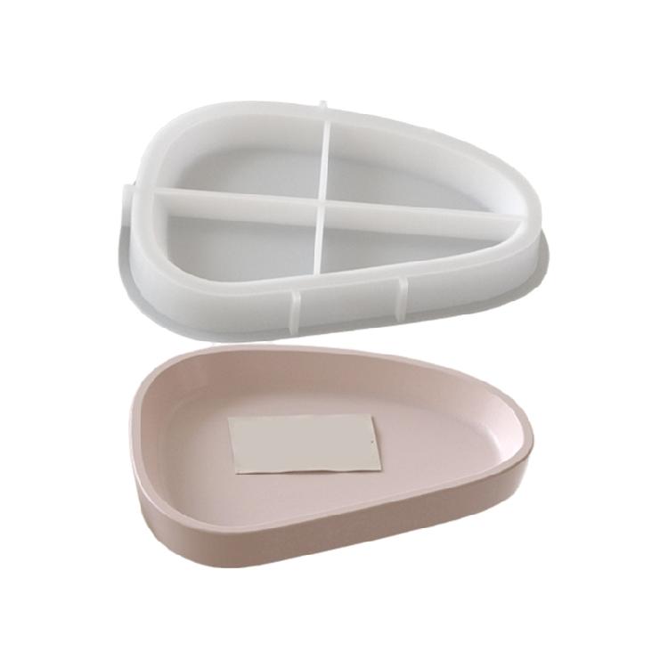 Large Capacity Designs Love Oval Plate Tray Craft from Silicone Portable for Restaurant Service And Holiday Decorations