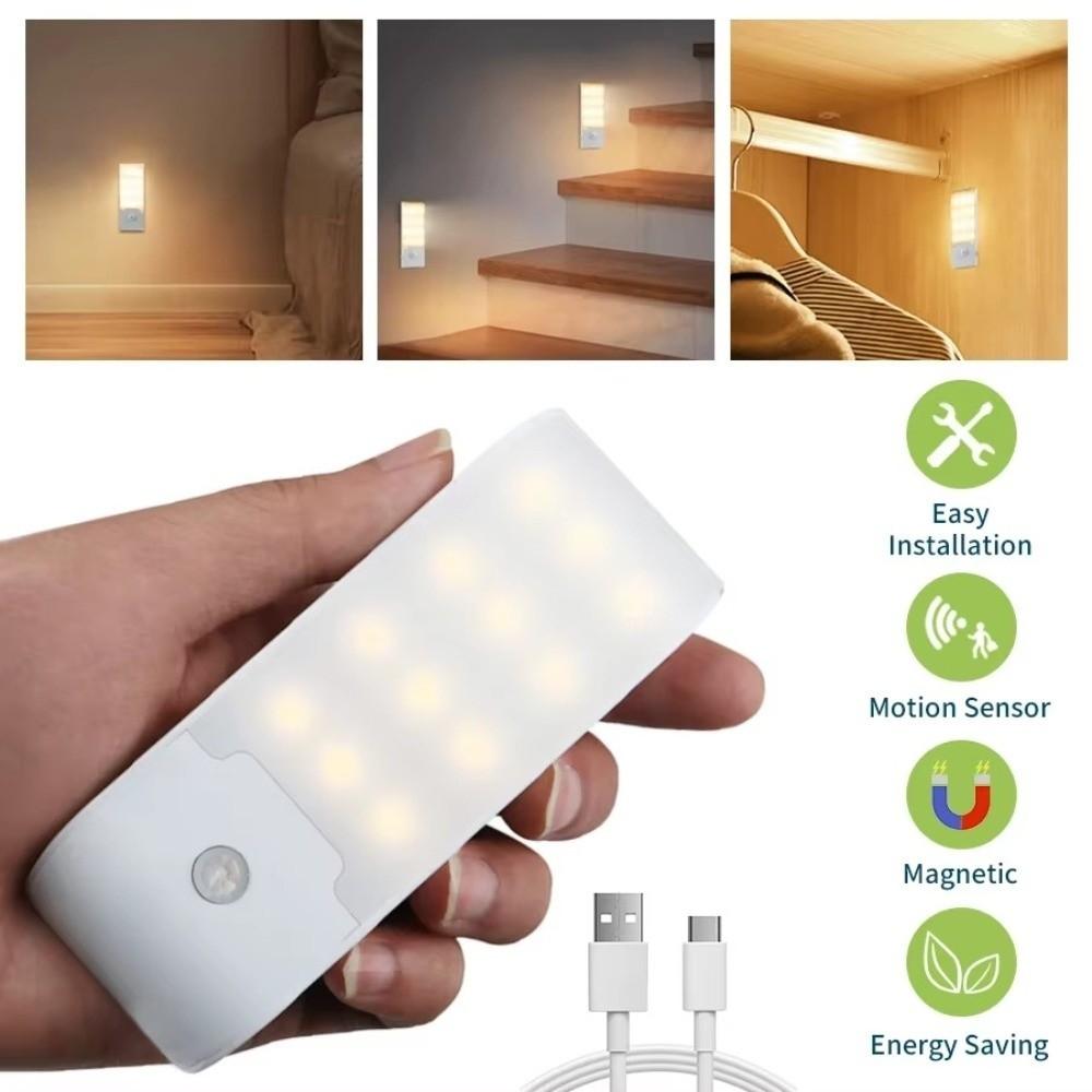 Wireless Magnetic Closet Lights Motion Sensor Cabinet Lamp LED Induction Night Light  Baby Room