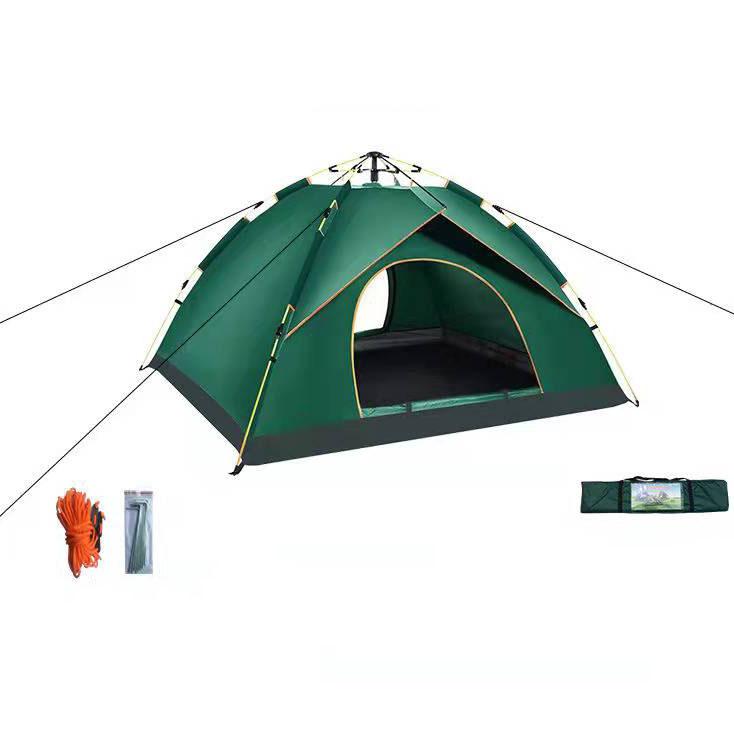 

Открытая палатка для кемпинга с автоматической скоростью, открытая большая космическая палатка, непромокаемая палатка для путешествий на 2-3 человека зелёный