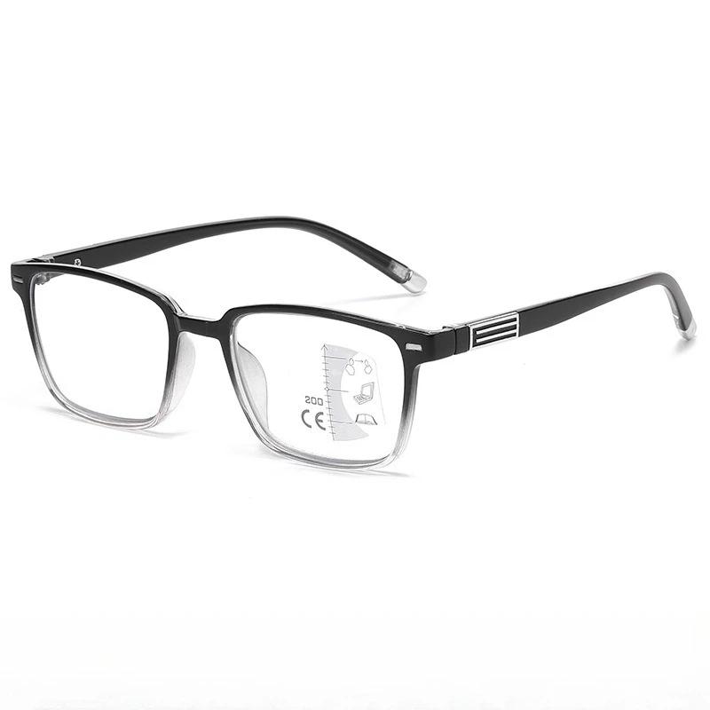 

Classic Square Business Multifocal Presbyopia Glasses Women Men Stylish Sports for Women Both Near and Far Eyeglasses +1.0 To +4.0 2.5