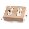Holzohrringe Ringe Schmuck Display Tablett Organizer Halter 15 Slots Weiß