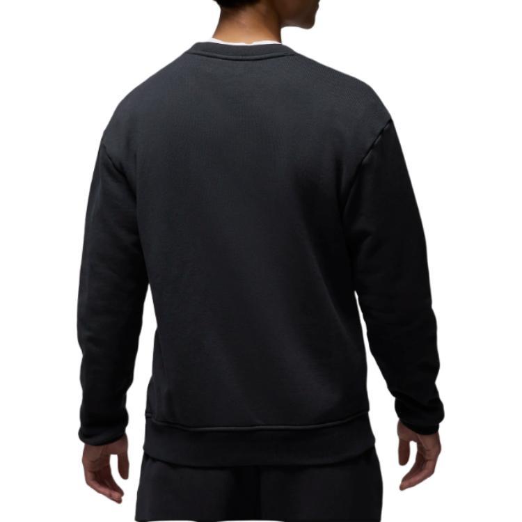 Air Jordan Wordmark Knitted Crew Neck Sweatshirt 'Black' Men's FJ7789-045