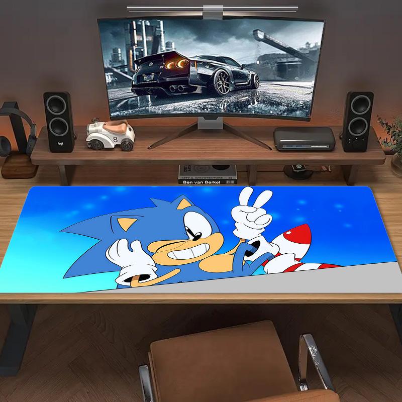 Sonic Vibes Print  Cushion Non-slip Laptop Tablet Big Mousepad XXL Mat Mini PC Playmat With Lock Edge
