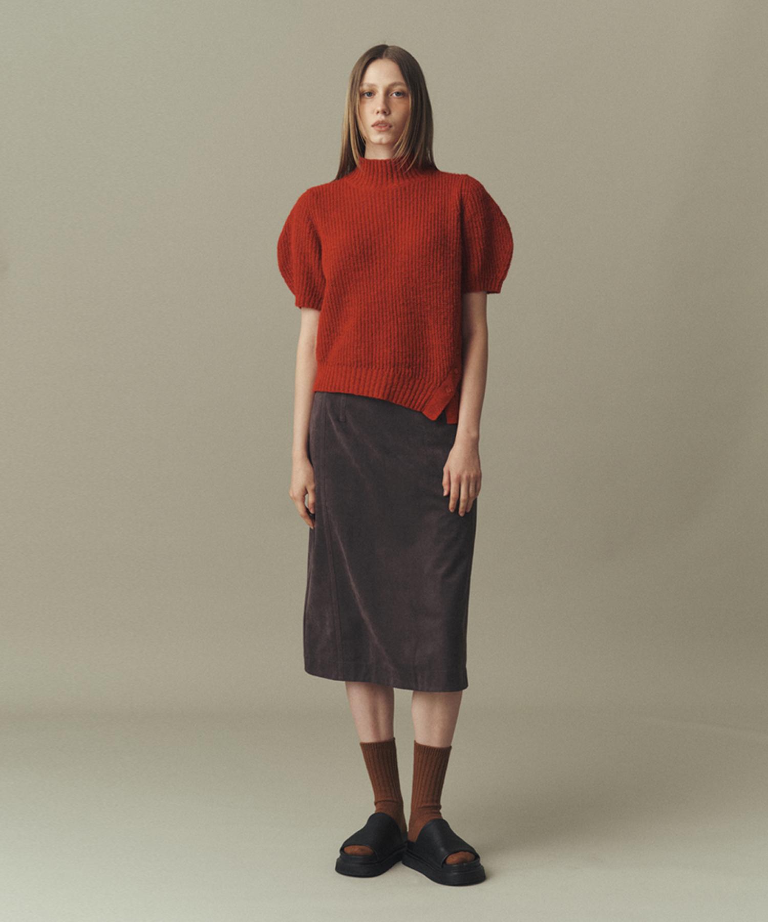 Awi Half Sleeve Sweater_Red Red/Ff