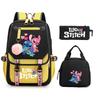 Stitch Cartoon Print School Backpack Lunch Bag Pencil Case Set for Kids Students Lilo & Stitch Shoulder Bag