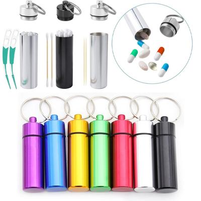 Aluminum Pill Case Seal Up Tips Pill Containers Mini Pocket Containers  Outdoor Travel