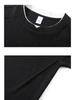 Men's Black Gray Hoodie - Trendy Washed Fabric, Fake Two-Piece Design, 260g