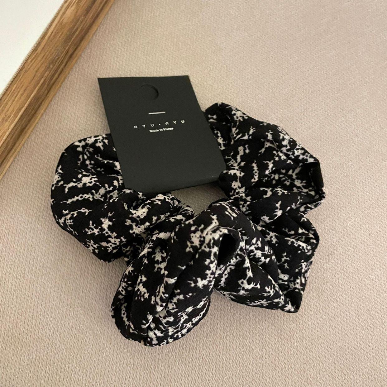 Korean High-End Floral Scrunchie Hair Tie for Women