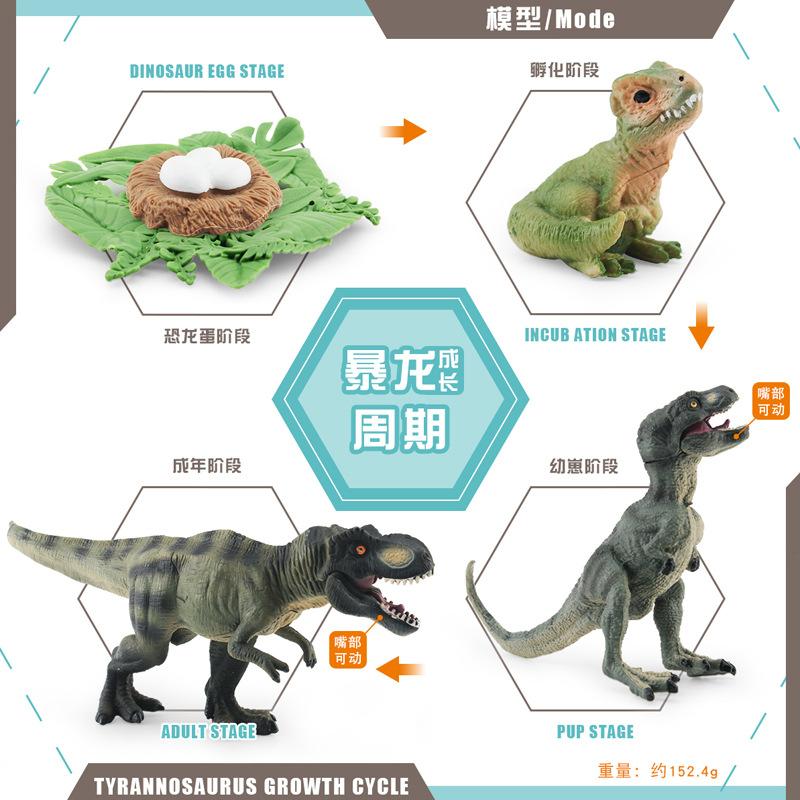 Dinosaur Growth Cycle Dinosaur Model Toy Animal Life Cycle Board Children Toys Montessori Teaching Aids Preschool Cognitive Toys