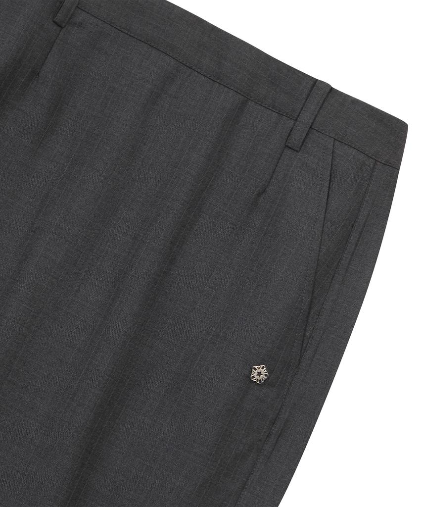 Ulkin Asymmetrical Striped Maxi Skirt_Charcoal