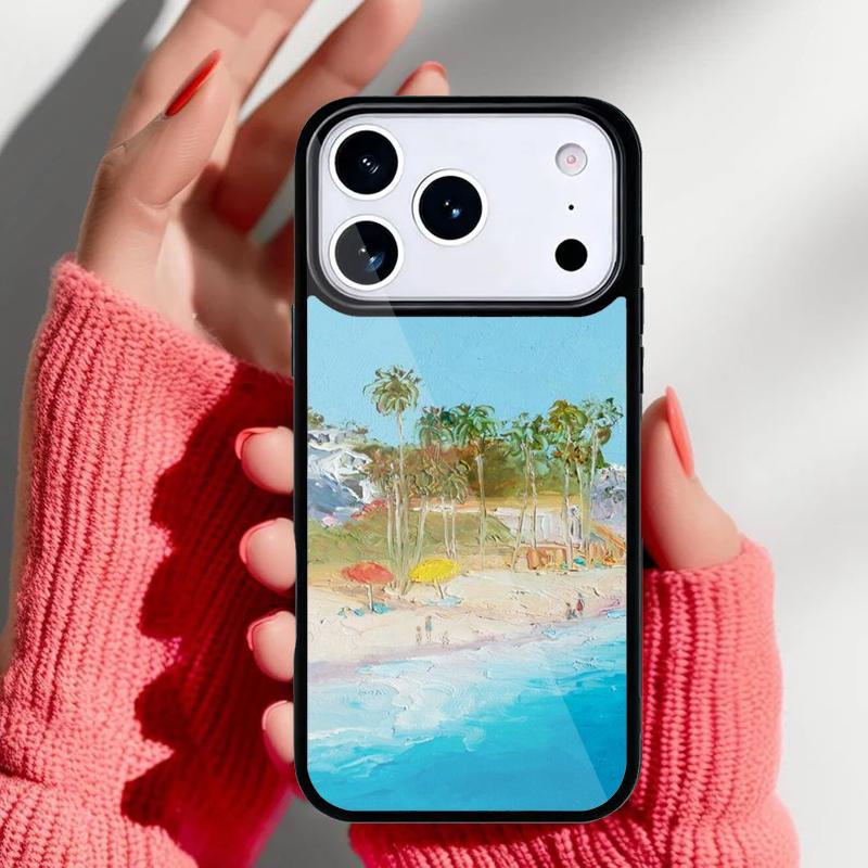 Love Summer Beach Phone Case for iPhone 17 16 15 14 13 Pro Max Back Cover for 12 11 Pro Coque