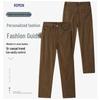 ROMON Men's Corduroy Loose Straight Casual Pants