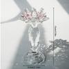Luxury Crystal Lotus Candlestick Holder Colorful Crystal Flower Candle Stand Decor Desktop Candle Holder for Home & Wedding Gift