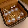 Korean Luxury Mermaid Pearl Earrings: Elegant, High-End, and Versatile Statement Ear Buckles