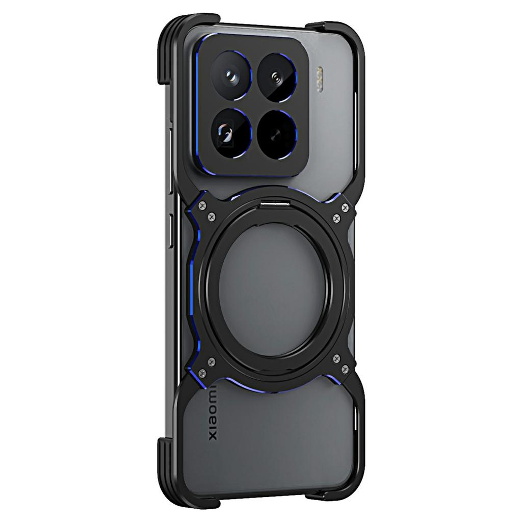 For Xiaomi 15 Pro Kickstand Case Metal Bumper Magnetic Phone Cover