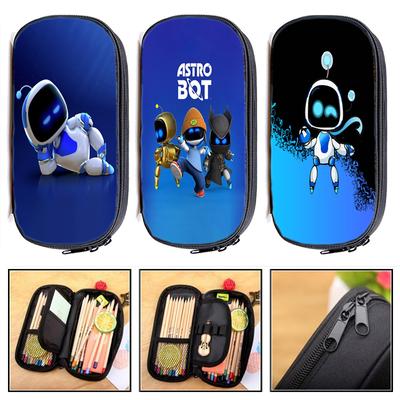 Astro Bot Astronauta Estojo para Lápis com Zíper Bolsa para Lápis Função Estojo Portátil para Lápis com Zíper Material de Papelaria para Estudantes