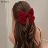Temperament Red Velvet Big Bow Hair Clip For Women Fashion Retro Back Of The Head Bow Hairpin Elegant Princess Hair Accessories