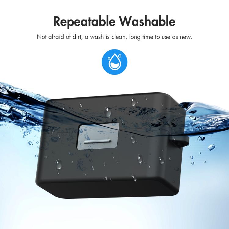 Para DJI Mic Mini PULUZ Estojo de Carregamento Capa Protetora de Silicone à Prova de Arranhões (Preto)