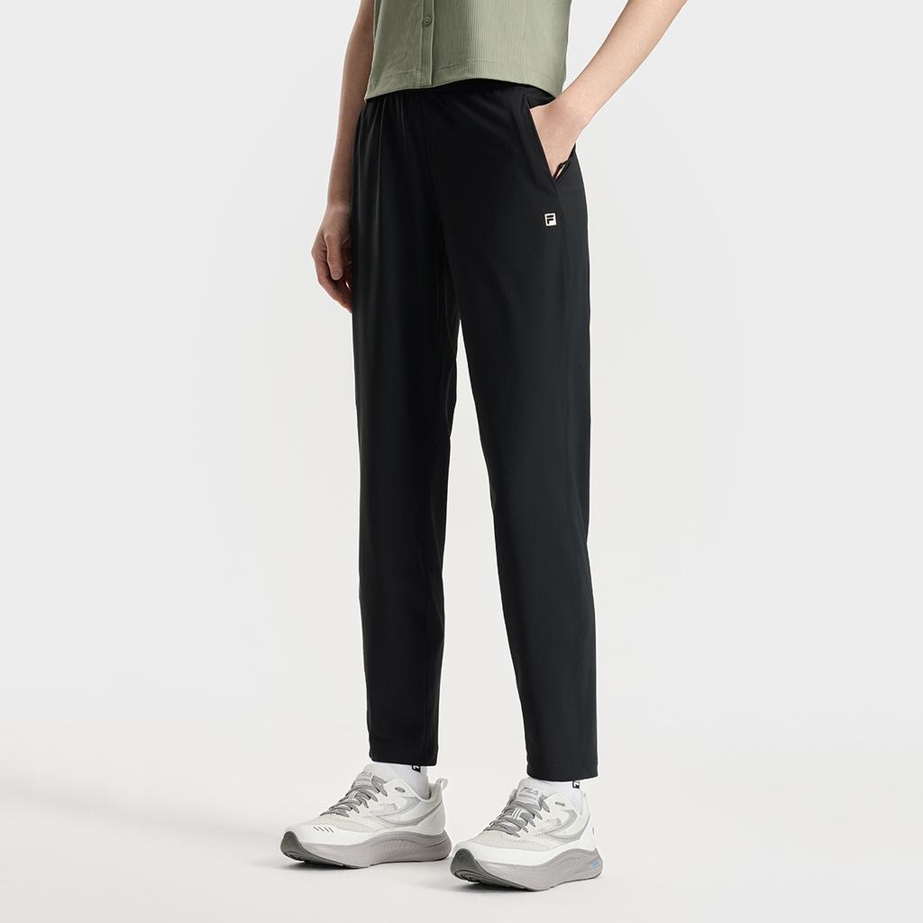 FILA Fitness SS25 Casual Comfortable Versatile Simple Knitted Sports Pants Women bottoms Deep-Black A11W531607F-BK