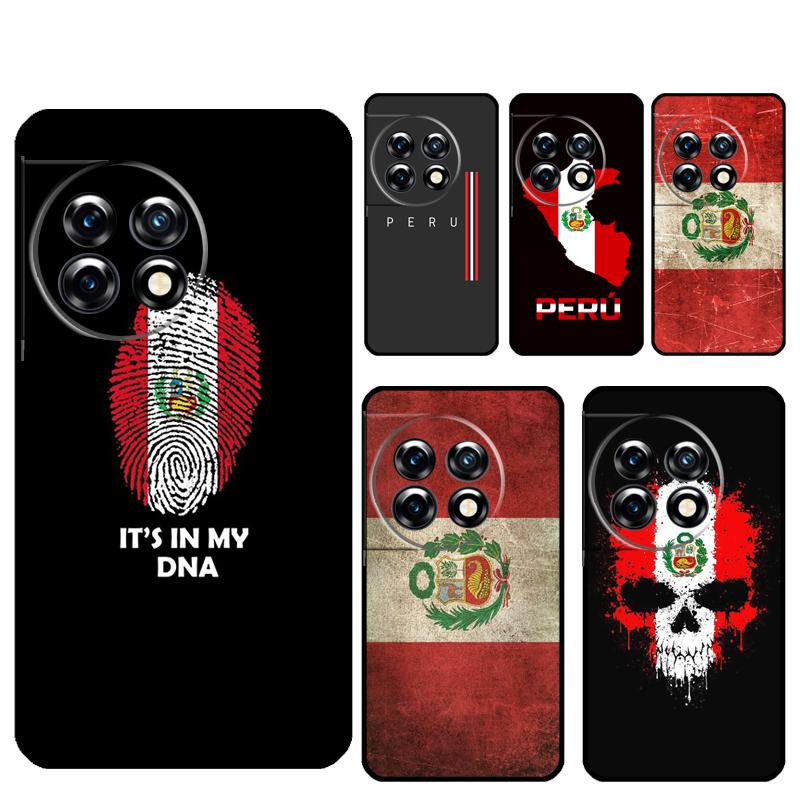 Peru Flag Funda For OnePlus 12R 13 12 R 11 9 10 Pro 8T 9RT 10T OnePlus Nord 4 CE 2 3 Lite N20 N30 Case