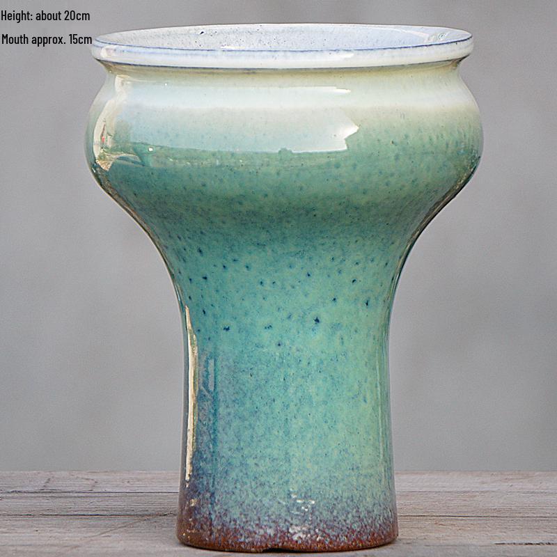 Minimalist Large Coarse Pottery Flower Pot for Succulents and Green Plants