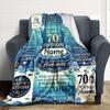 70Th Birthday Celebration Blanket Customize Your Name Warmthful Decor Perfect For Sofa Couch Office Bed Picnics For All Occasions Stylish Decor