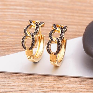 

Classic Original Design Zircon Drop Earrings For Women Fashion Jewelry Wholesale Trendy Exquisite Earrings Gift 4 Colors Choice чёрный