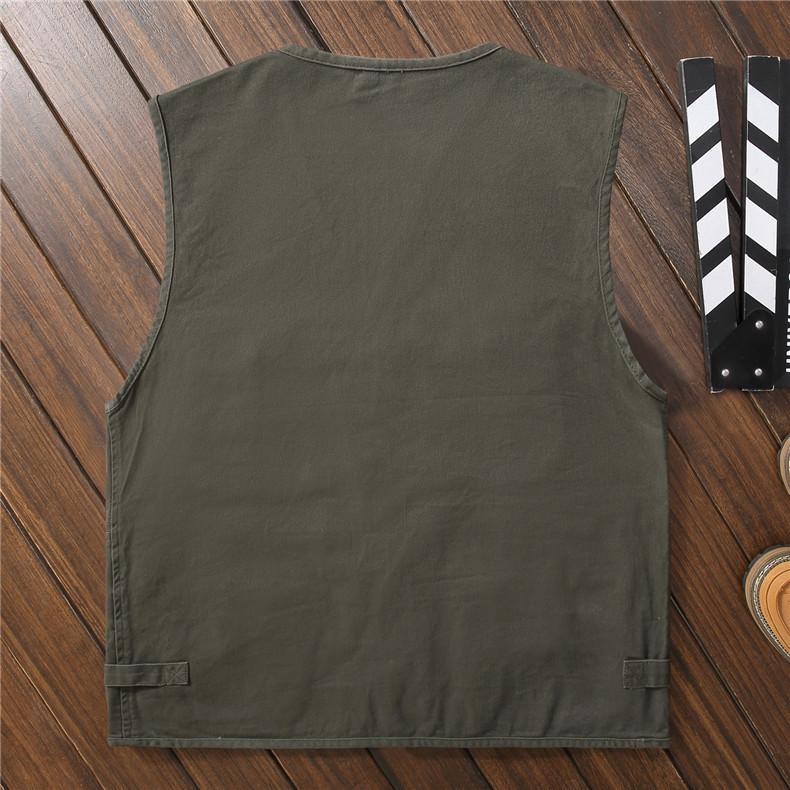 Mens Cargo Outdoor Outerwear Fishing Casual Coat Sleeveless Jacket Sports Hiking Photography Many Pocket Partable Multifunction Coat For Men