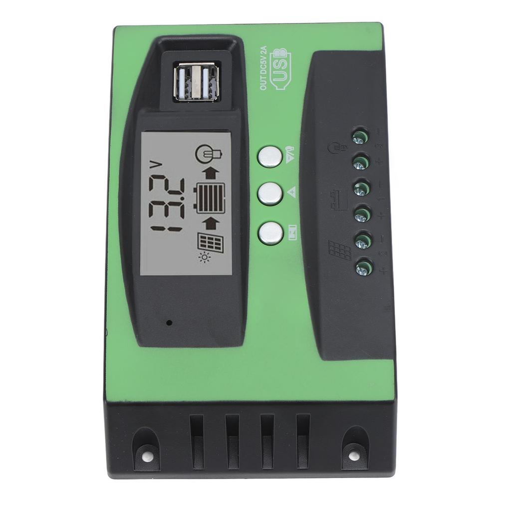 Solar Charge Controller with Dual USB Port 12V 24V MPPT Solar Panel Controller for Home Industrial