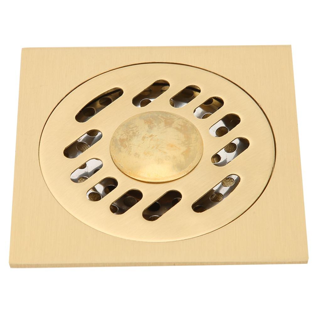 Copper Floor Drain Square Large Caliber Hair Catcher Durable Bathroom Drainer Kitchen