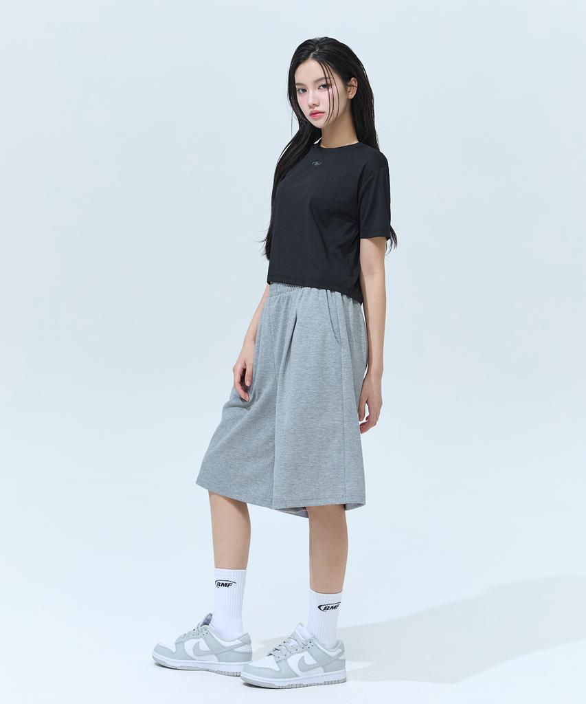 Beullaegmonseuteopis [2Pack] Cotton-Like Wide Bermuda Pants (Gray) / Bm260113